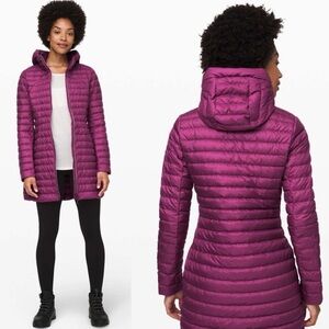 Lululemon Pack it‎ Down Goose Down Jacket *Long Marvel Purple Sz 4 NWOT
